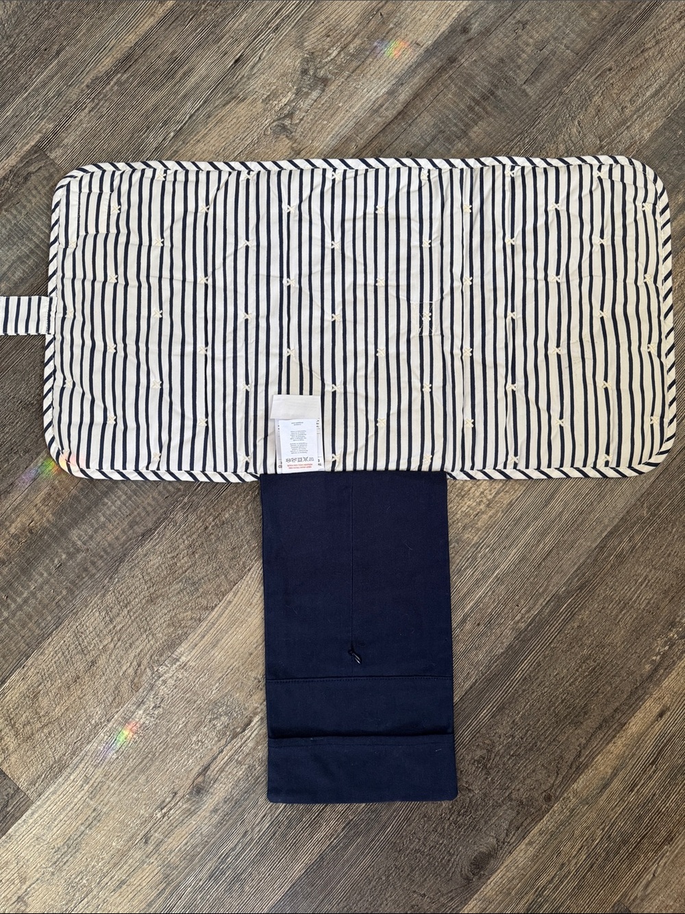 Pehr Navy Stripe Quilted Changing Pad Pouch for Kids - Picture 4 of 6